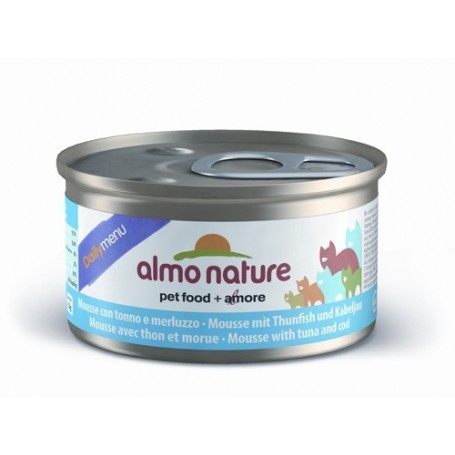 ALMO NATURE MOUSSE ATÚN Y BACALAO 85 gr